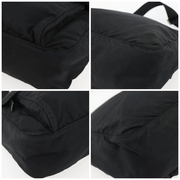 PRADA Chain Shoulder Bag Nylon Black Silver Auth 142007 - Picture 14 of 16